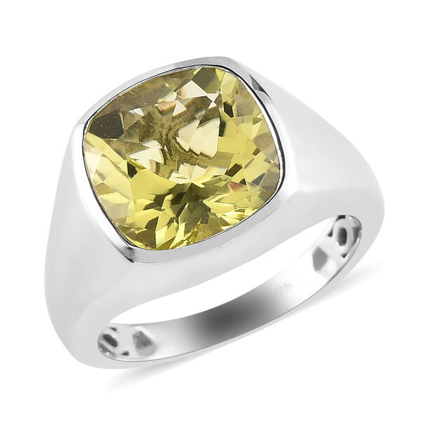 Ouro Verde-Quarz-Ring, 925 Silber platiniert  ca. 6,06 ct image number 4