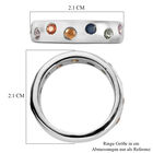 Mehrfarbig Saphir Band Ring 925 Silber Platin-Überzug image number 6