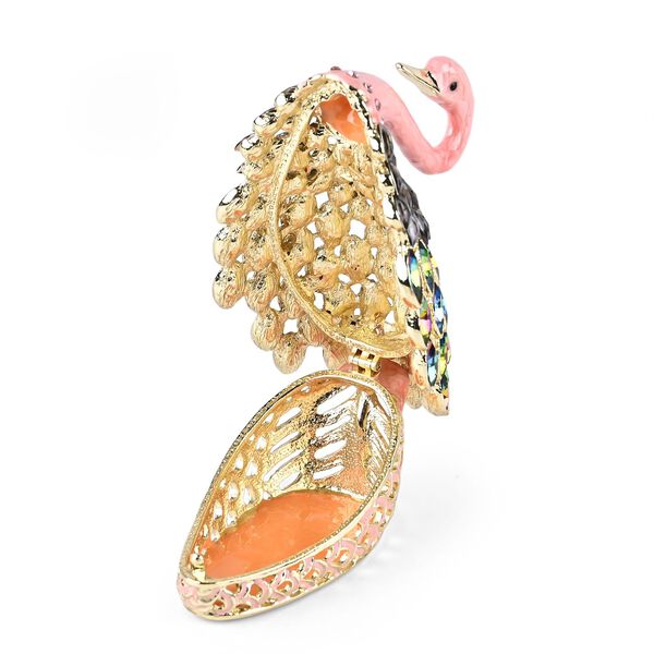 Schwan Dekorative Aufbewahrungsbox mit Kristallen, Rosa image number 5