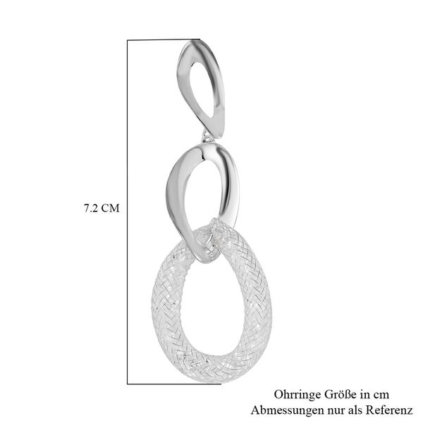 Wei&szlig;er Kristall Ohrringe Reines Messing image number 5