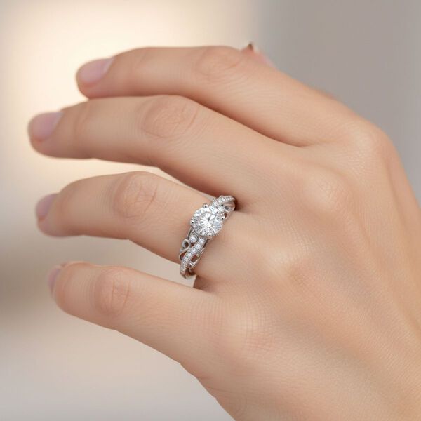 Lustro Stella Weißer Zirkonia Ring 925 Silber rhodiniert (Größe 19.00) image number 2