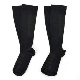 LIVMORE 2er-Set Infrarot-Kompressionssocken, Größe L, Schwarz