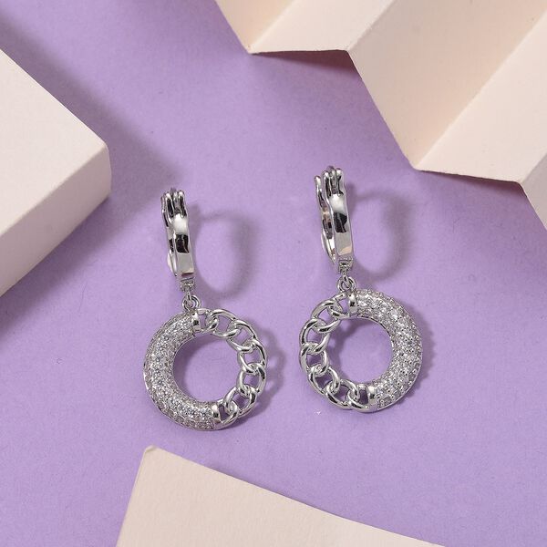 Weißer Zirkonia Ohrringe Nickelfreies Messing Standard 0.10 ct image number 2