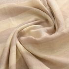Baumwolle und Seide Unisex Schal, Streifenmuster, Größe 210x100 cm, Beige und Weiß image number 5
