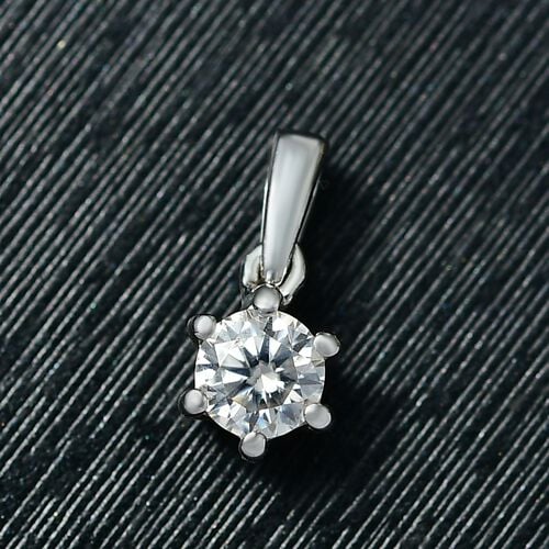 Moissanit Anhänger 925 Silber rhodiniert ca. 0,23 ct. image number 1