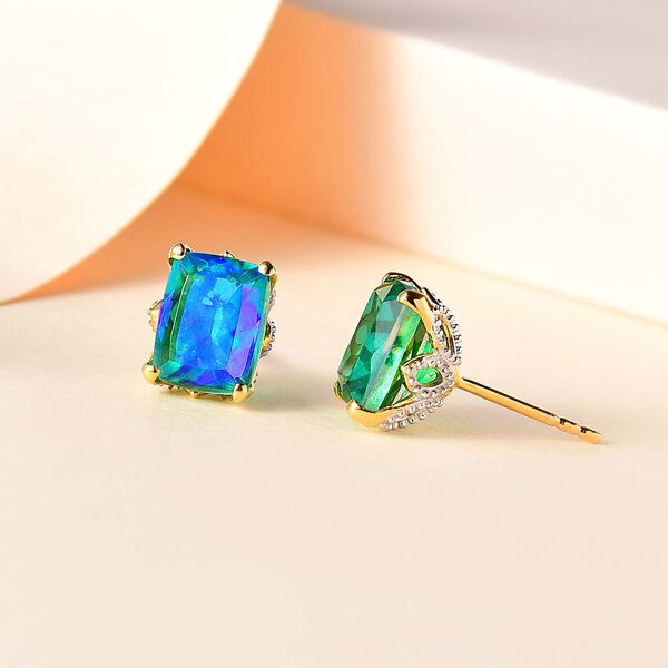 Pfau Triplett Quarz Ohrringe - 4,55 ct. image number 2