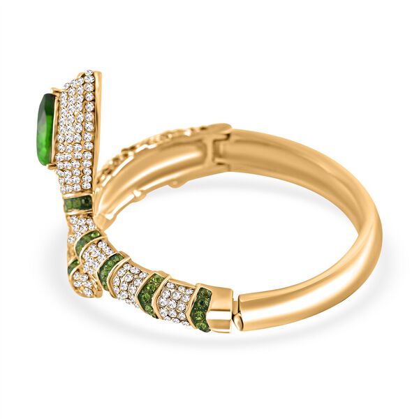 Neongr&uuml;ner und wei&szlig;er Kristall-Armreif, 18 cm image number 3