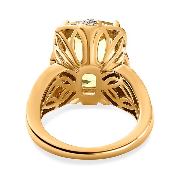 AA Ouro Verde Quarz und Zirkon Ring - 7,81 ct. image number 6