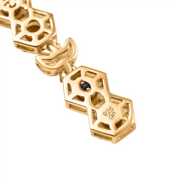 GP Honeycomb Trionfo Kollektion - AA Citrin, Zirkon und blaue Saphir Ohrringe - 2,40 ct. image number 8