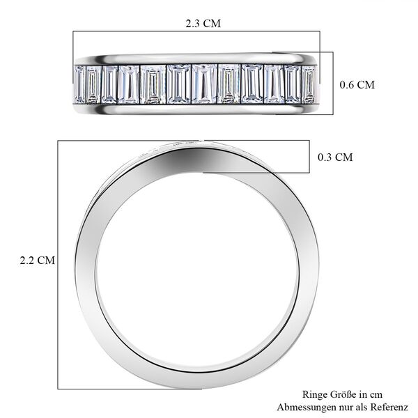 Moissanit Ring, 925 Silber rhodiniert  ca. 1,73 ct image number 5