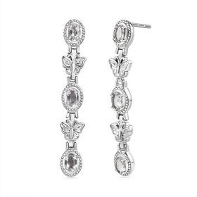 Weiße Topas Ohrringe - 3,34 ct.