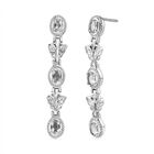 Weißer Topas Ohrringe Edelstahl ca. 3.34 ct
