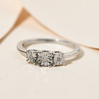 Diamant Trilogie-Ring in Silber image number 1