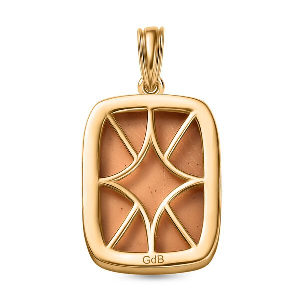 Oregon Karamell Opal Anhänger Messing ca. 12,28 ct. image number 4