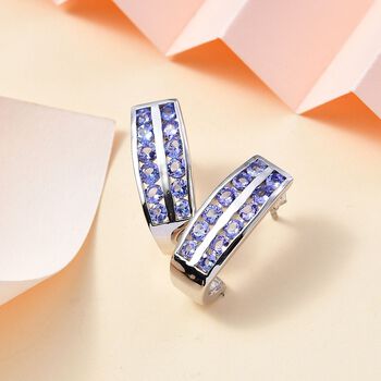 AA Tansanit Ohrringe 925 Silber rhodiniert ca. 1,93 ct.