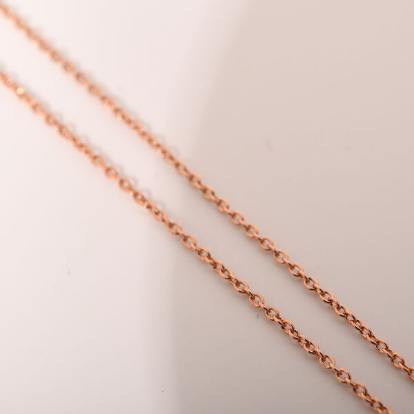 Nat&uuml;rlicher Champagner Diamant Anh&auml;nger mit Kette, 925 Silber Ros&eacute;gold Vermeil ca. 1.00 ct image number 4