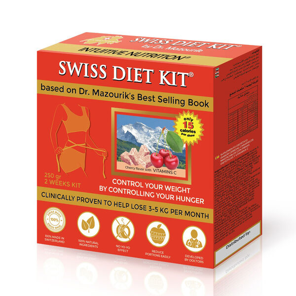 SWISS DIET KIT - Ern&auml;hrungs-Bonbons, Nachf&uuml;llpackung (250g), 84 St&uuml;ck, Kirsch Geschmack