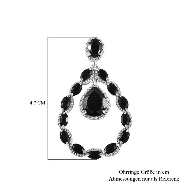 Schwarze Spinell-Ohrringe - 16,71 ct. image number 6