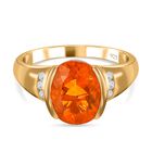 Brasilianischer Feueropal und Zirkon-Ring - 2,50 ct. image number 0