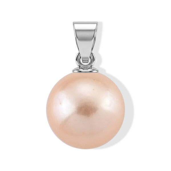 D'Joy Pfirsich Edison Perle Anh&auml;nger 925 Silber Rhodiniert ca. 0,00 ct.