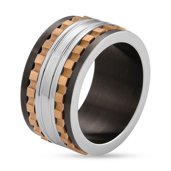 316L Edelstahl TricolorRing (Gr&ouml;&szlig;e 16.50) ca. 13,00g image number 4