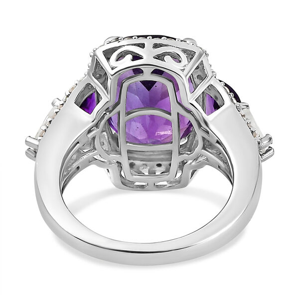 Afrikanischer Amethyst-Ring, 925 Silber platiniert  ca. 7,67 ct image number 6