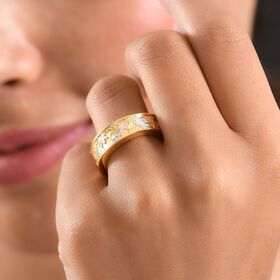 GP Italienische Garten Kollektion - Tricolor Ring 925 Silber Rhodiniert und 750 Gelbgold Vermeil (Gr&ouml;&szlig;e 16.00)