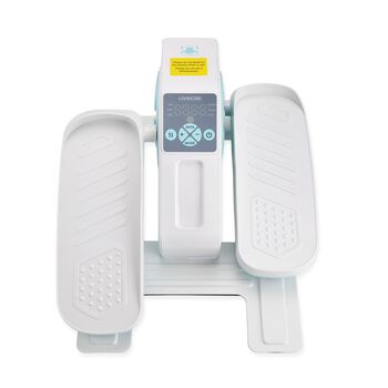 LIVMORE Elektro Fitness Stepper f&uuml;r zuhause, sanftes Training, leise, LCD Display, Fernbedienung, Anti Rutsch Pedale, Wei&szlig;, 1 Jahr Garantie inkl.