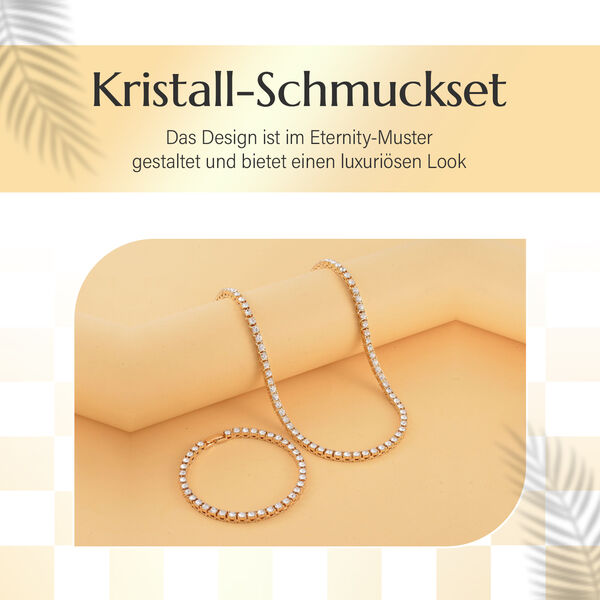 Kristall-Schmuckset in Goldton image number 10
