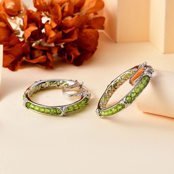 Peridot Creolen - 11,97 ct. image number 2