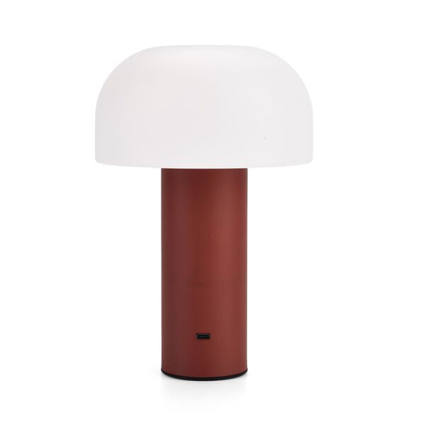 LIVMORE Wiederaufladbare und tragbare LED-Tischlampe, 12,5x20,5cm, Braun image number 5