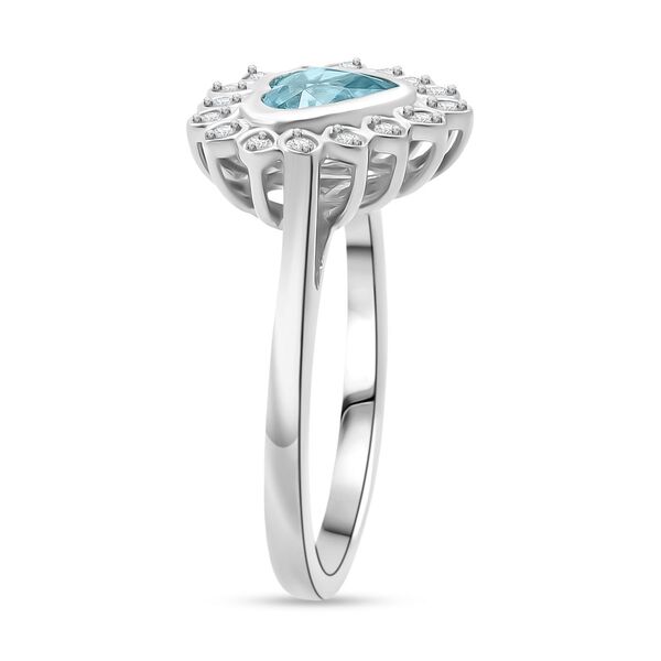 D'Joy AA blauer und wei&szlig;er Zirkon Ring - 1,51 ct. image number 4