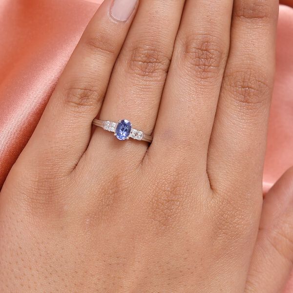 Tansanit und Zirkon Ring - 0,59 ct. image number 3