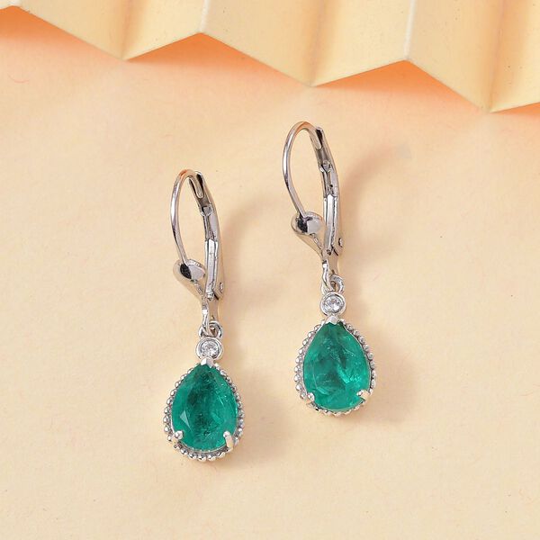 Smaragd Triplett Quarz und Zirkon Ohrringe - 2,76 ct. image number 2