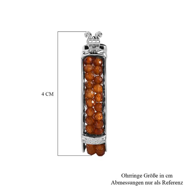 Hessonit Granat Ohrringe Reines Messing ca. 21,00 ct. image number 5