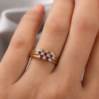 Diamant Ring 925 Silber vergoldet  ca. 0,05 ct image number 2