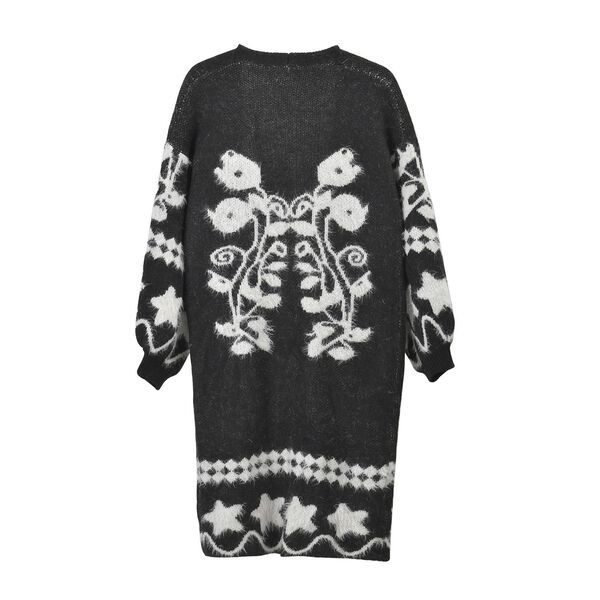 Flauschiger Cardigan in schwarz, Einheitsgr&ouml;&szlig;e image number 2