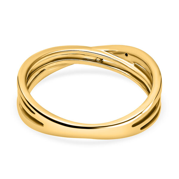 Weißer Diamant Ring, 925 Silber vergoldet (Größe 18.00) image number 5