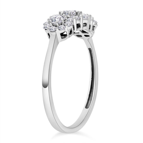 LUXORO IGI zertifizierter SI-GH Labor Diamant Ring in 585 Wei&szlig;gold- 1 ct. image number 4