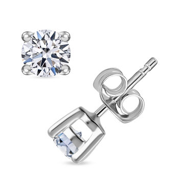 LUXURIANT DIAMOND - Lab Grown Diamant VS-EF SGL zertifiziert Ohrringe 375 Wei&szlig;gold ca. 0.50 ct