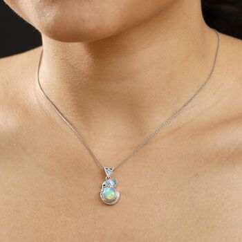 AA Nat&uuml;rlicher, &auml;thiopischer Welo Opal und Neon Apatit Anh&auml;nger - 1,38 ct.