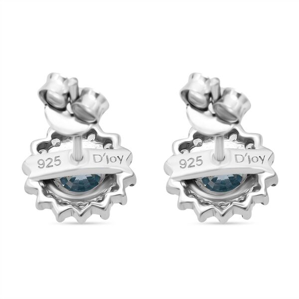 D&rsquo;Joy AA blaue und wei&szlig;e Zirkon Ohrringe - 1,13 ct. image number 4