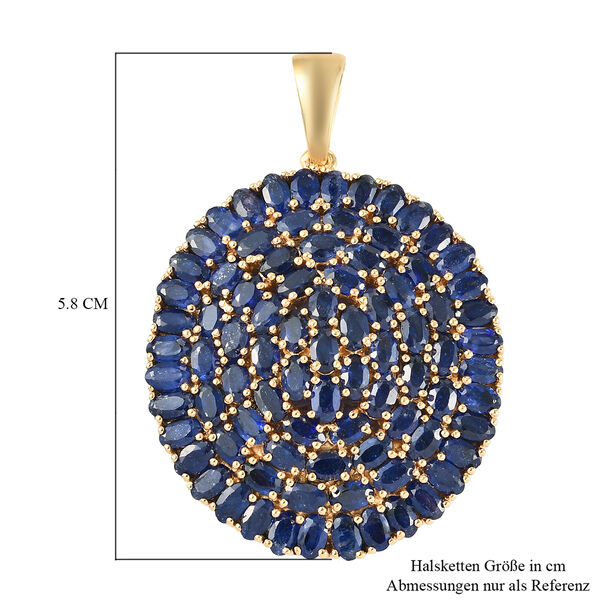 Masoala Saphir (Fissure gefüllt) Anhänger, 925 Silber vergoldet ca. 31,03 ct image number 6