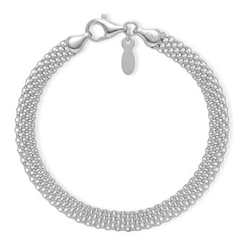 Italienisches Bismark-Kettenarmband in 925 Silber, 19cm