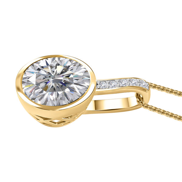 Moissanit-Anh&auml;nger mit Kette - 2,41 ct. image number 4