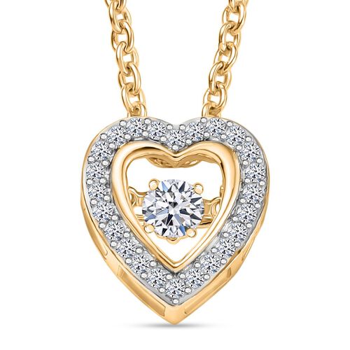 LUXURIANT DIAMOND - Lab Grown Diamant SI Schmuckset 925 Silber 750 Gelbgold Vermeil ca. 0.24 ct image number 0