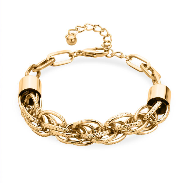 Gelb Armband ca. 19 cm + 5 cm Extender, ca. 17,50g