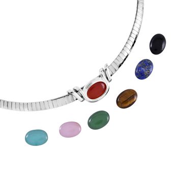 EVER TRUE schlichte Solit&auml;r-Edelstein-Halskette in Silberton