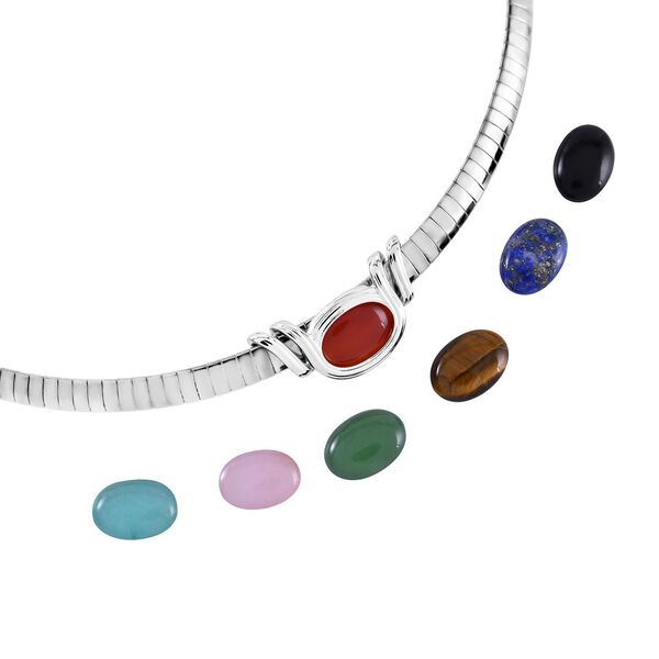 EVER TRUE schlichte Solitär-Edelstein-Halskette in Silberton image number 3