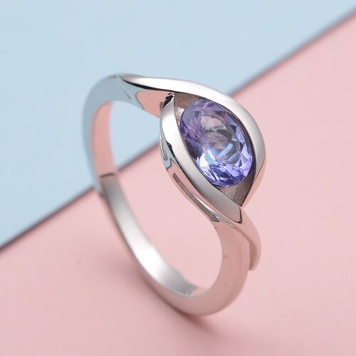 Tansanit Solitär Ring - 1,14 ct. image number 1
